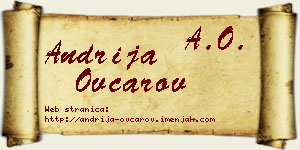 Andrija Ovčarov vizit kartica